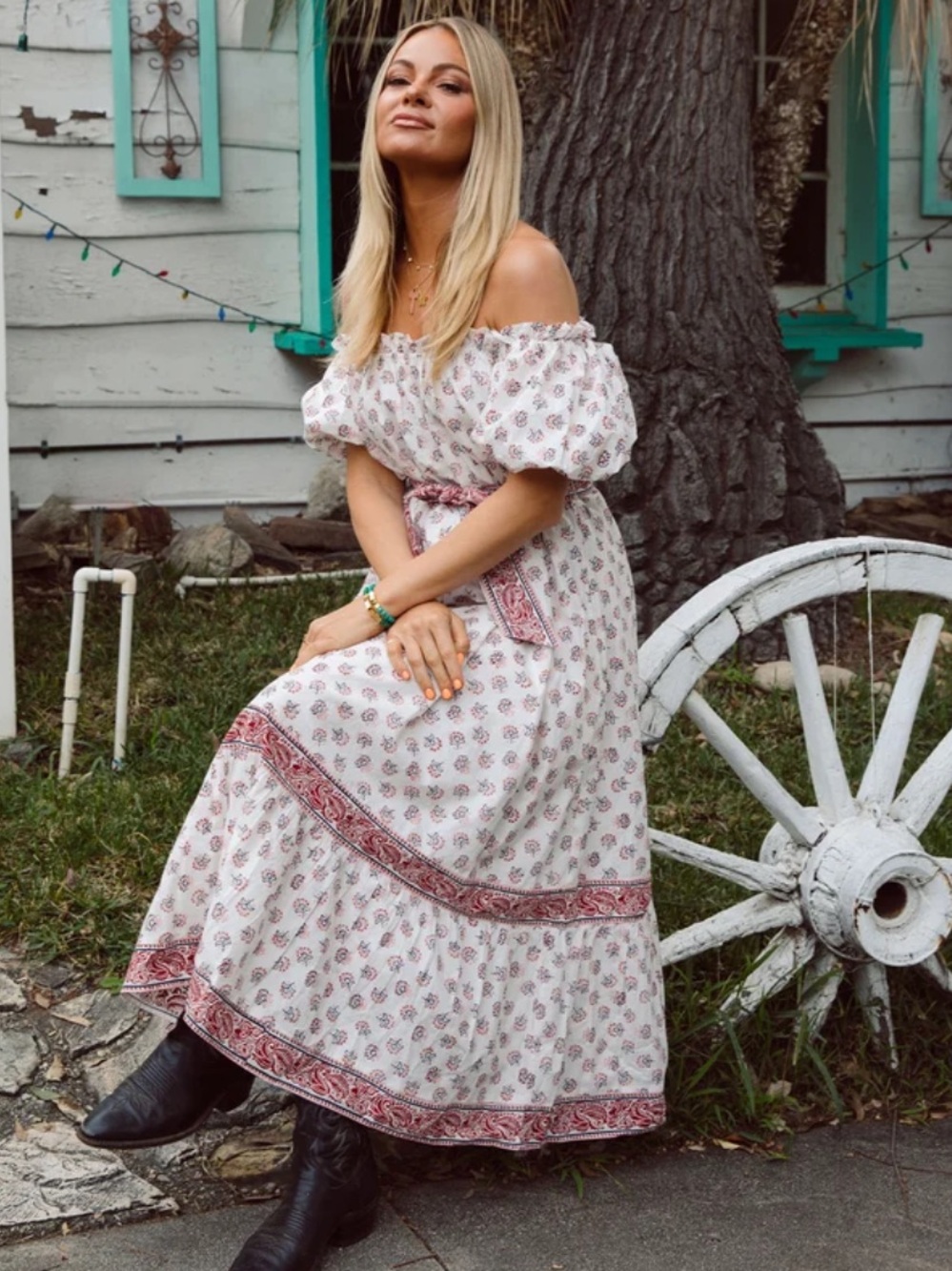 NWT Cleobella Elisa Midi Dress Boho. Size XS. Handmade Organic Cotton